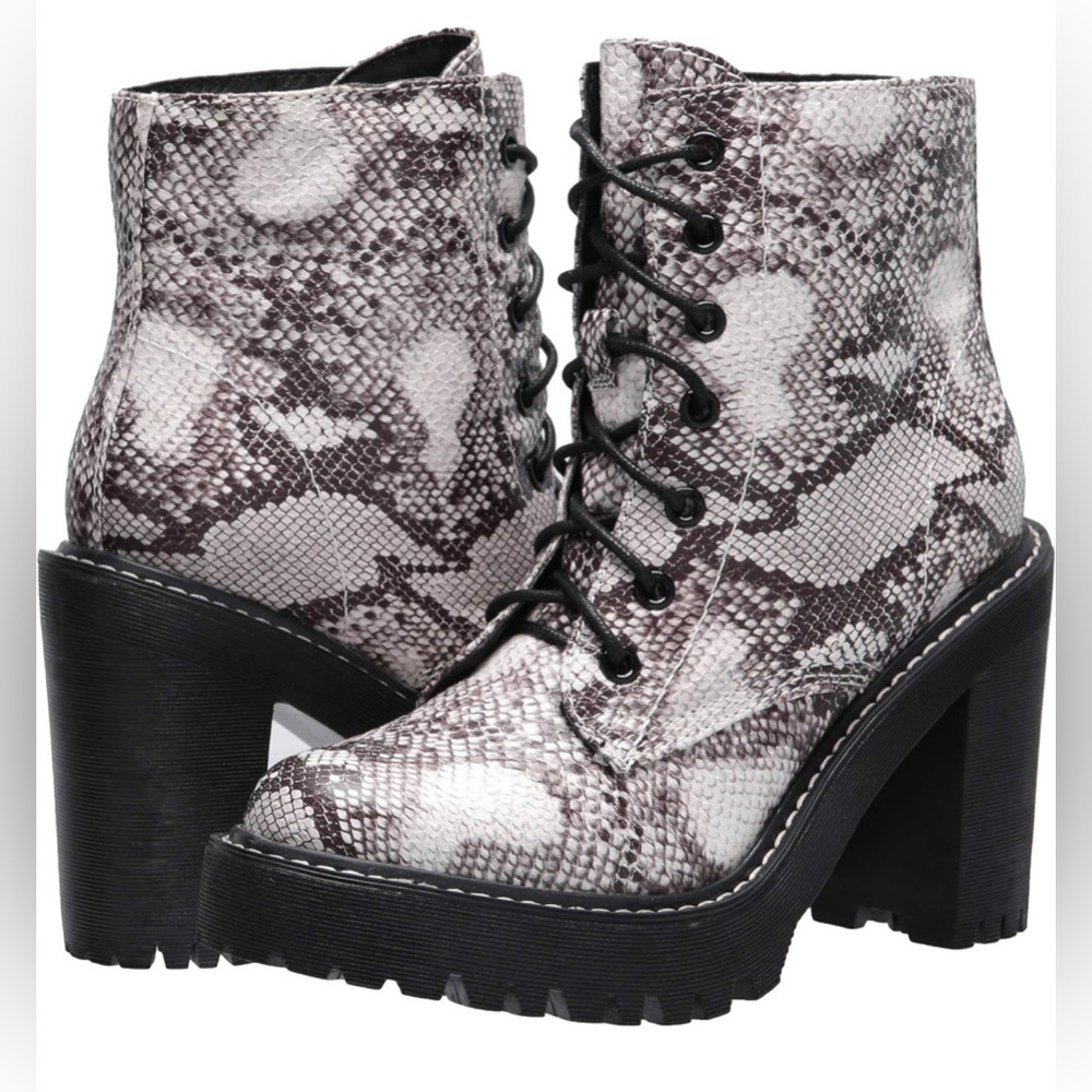 Hp Snakeskin Pattern Archiee Platform Boots Chunk… - image 2